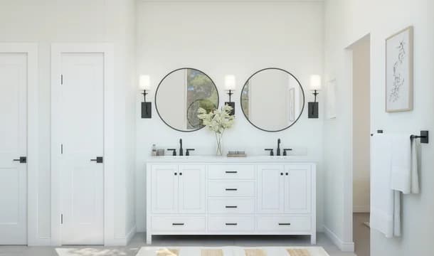 Centennial Oaks Asheville Primary Bath Farmhouse Palette 1 Level 1 Traditional Farmhouse